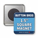 1.5 inch custom square button magnet