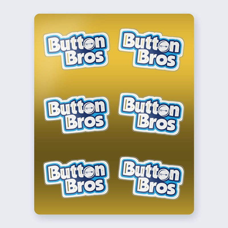 Custom Gold Chrome Sticker Sheets