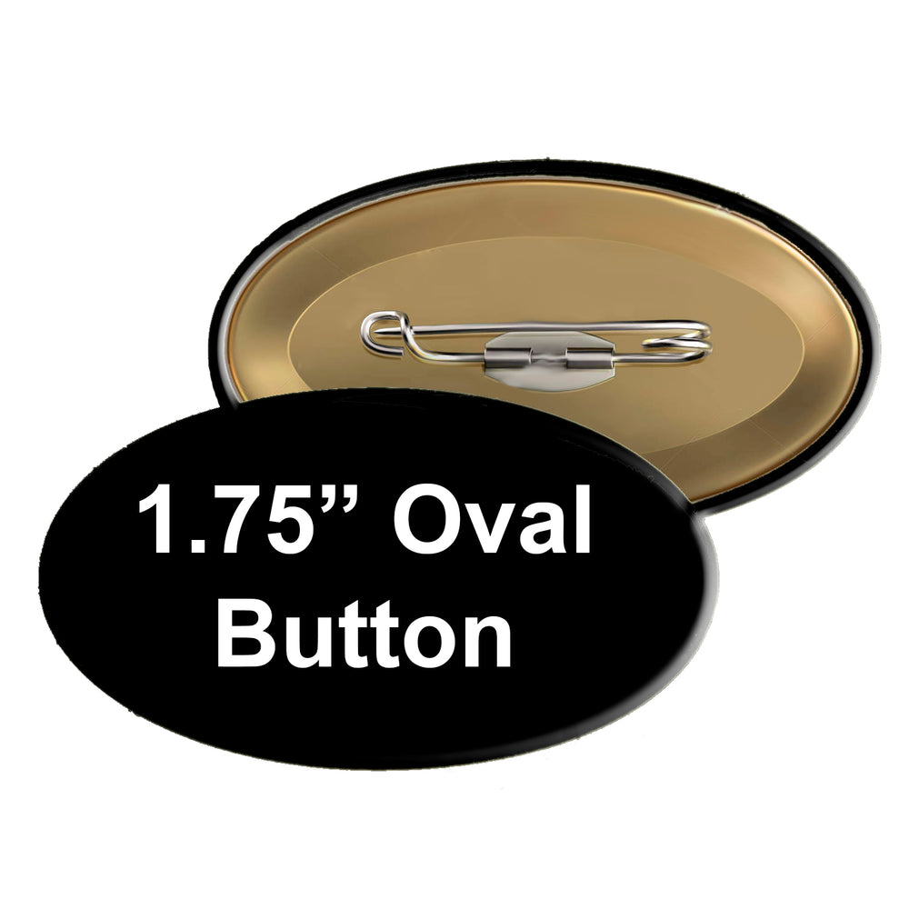 1.75" x 2.75" Oval Button