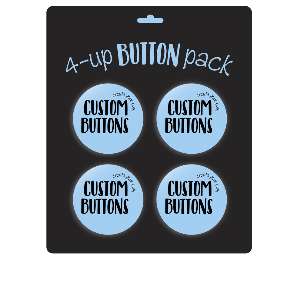 4-Up Custom Button Pack With Backer