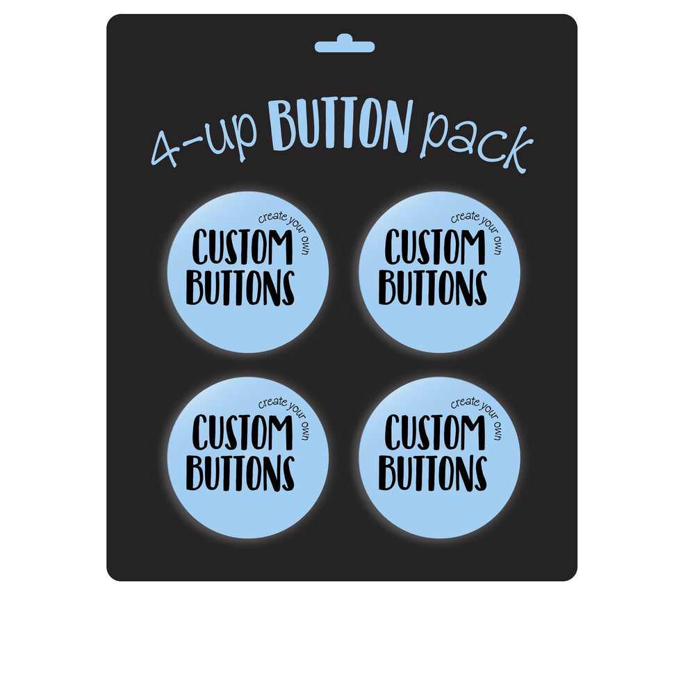 4-Pack Custom Button Sets with Backer Card | Made in Canada – Button Bros